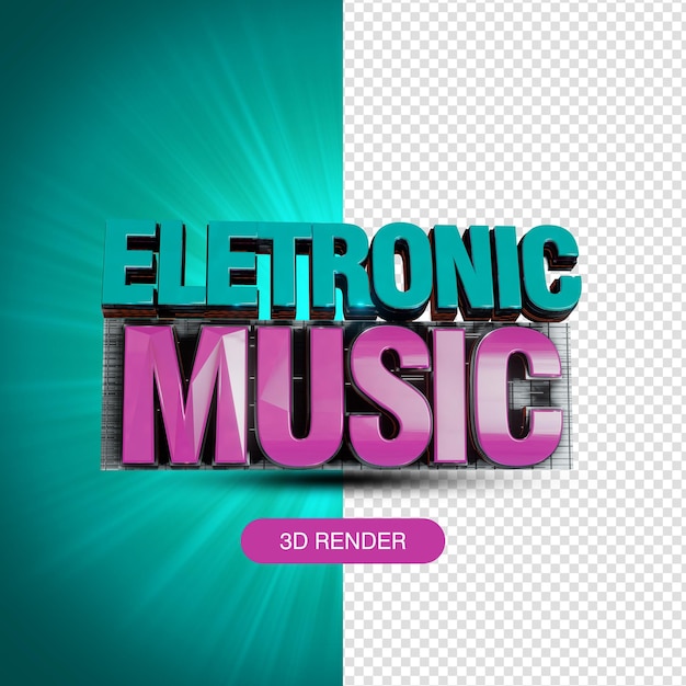 PSD 3d-render für elektronische musik für marketingzwecke