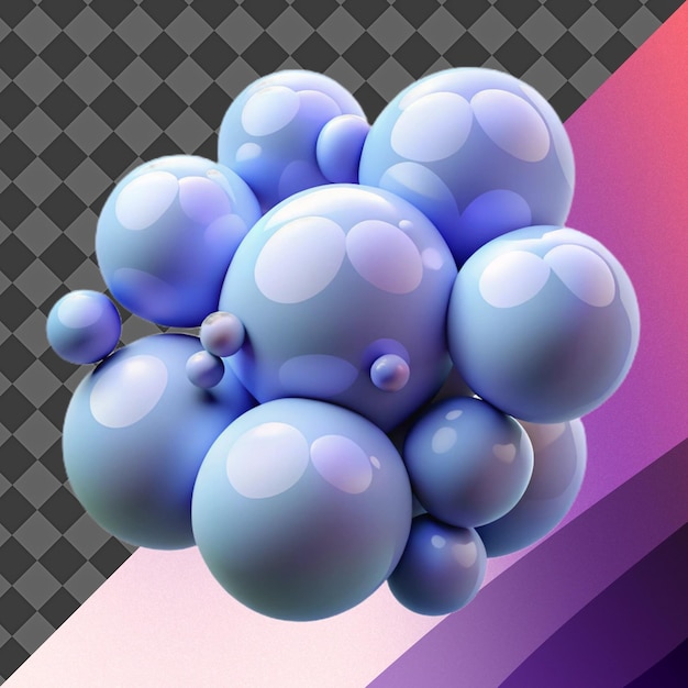 3D-Render für hellblaue Kugeln Abstrakt-Hintergrund