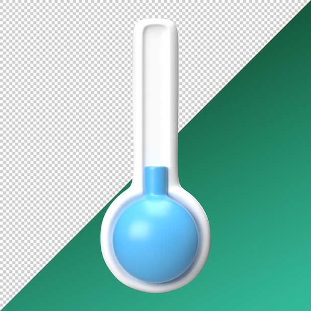 PSD 3d-render für niedrige temperatur-symbolen und schöne illustrationen
