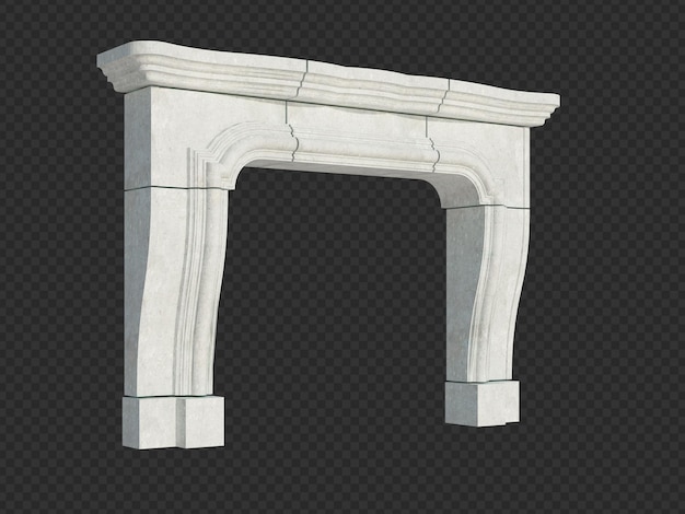 3D-Render-Gebäudestruktur auf isoliert