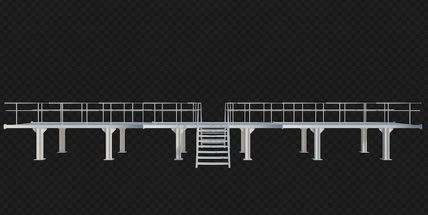 3D-Render-Gebäudestruktur auf isoliert