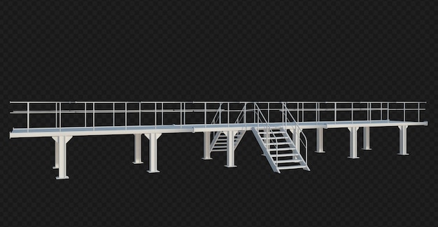 3D-Render-Gebäudestruktur auf isoliert
