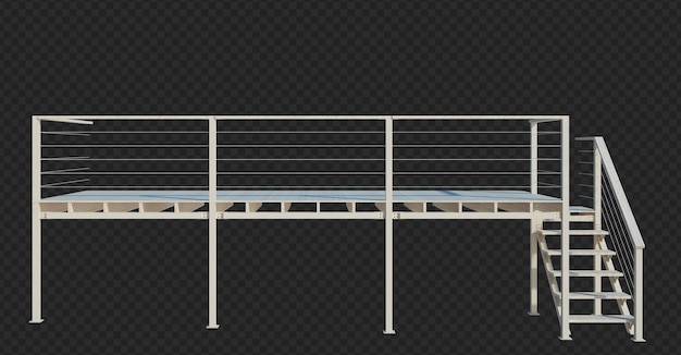 3D-Render-Gebäudestruktur isoliert