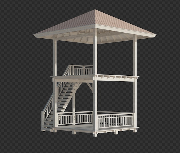 3D-Render-Gebäudestruktur isoliert