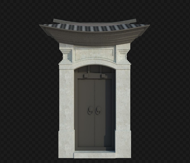 3D-Render-Gebäudestruktur isoliert