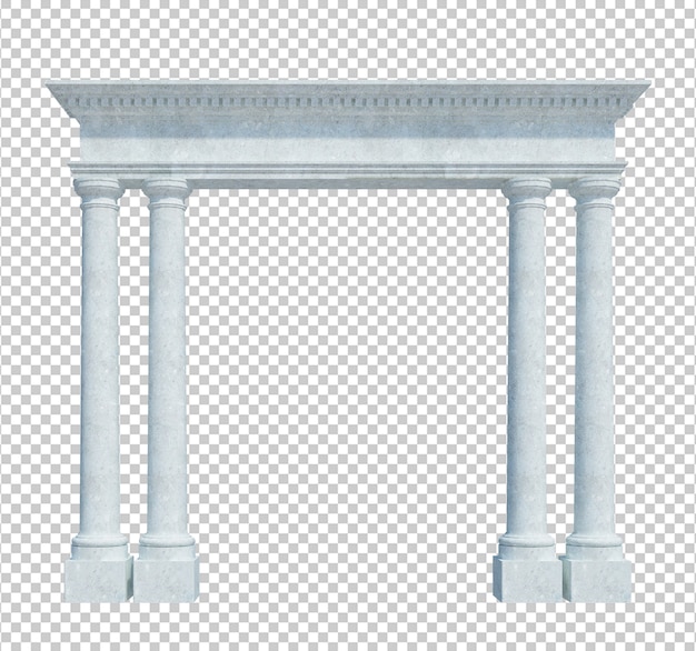3D-Render-Gebäudestruktur isoliert