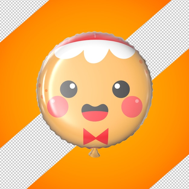 PSD 3d render globo de personaje de navidad