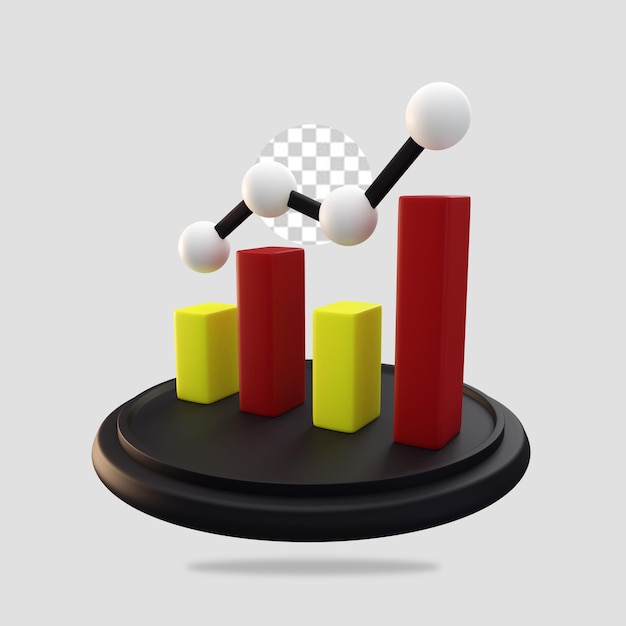 3D-Render-Glühbirne-Symbol isoliert