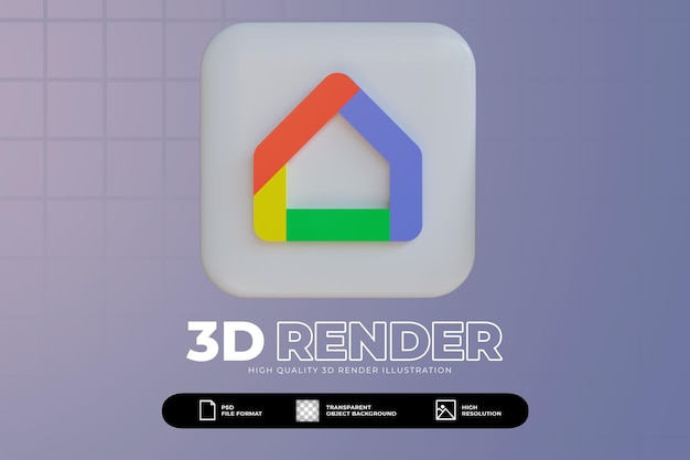 3D-Render Google Home-Symbol