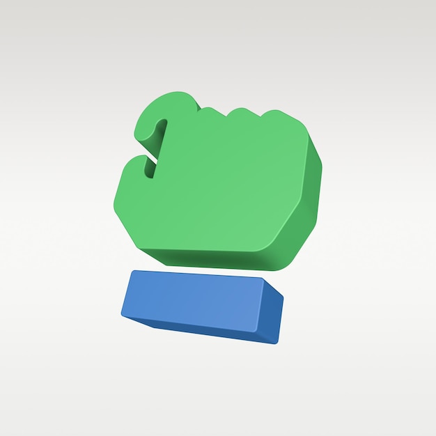 3D-Render-Handzeichen-Symbol - Symbol