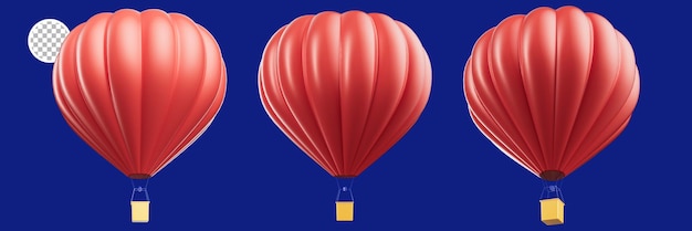 3D-Render-Heißluftballon