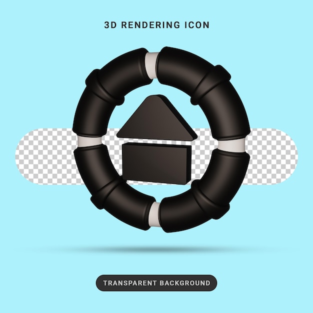 3d render home icon