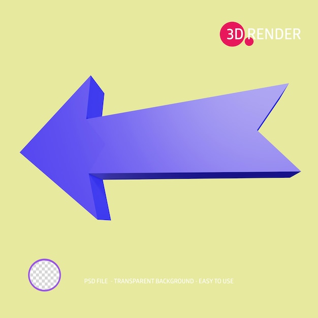 3d render icon arrow 1