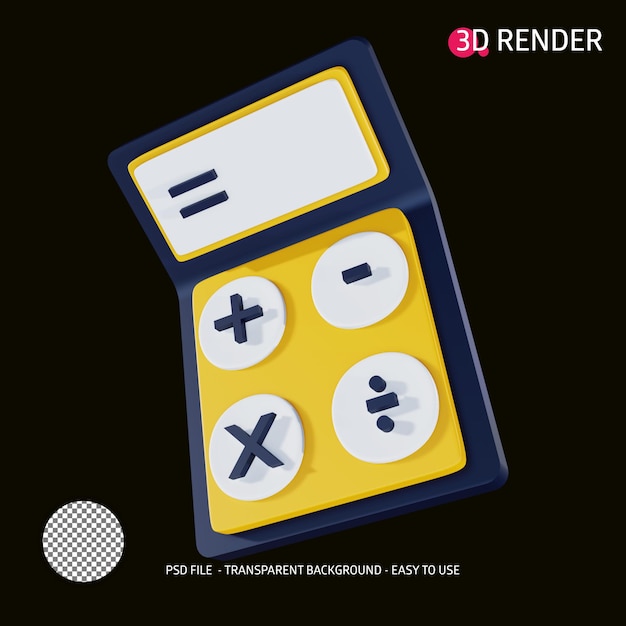 3d render icon calculator 8