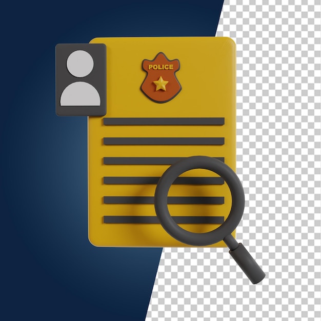 3d-render-icon der polizeibehörde