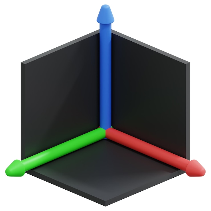 PSD 3d render icon illustration axis