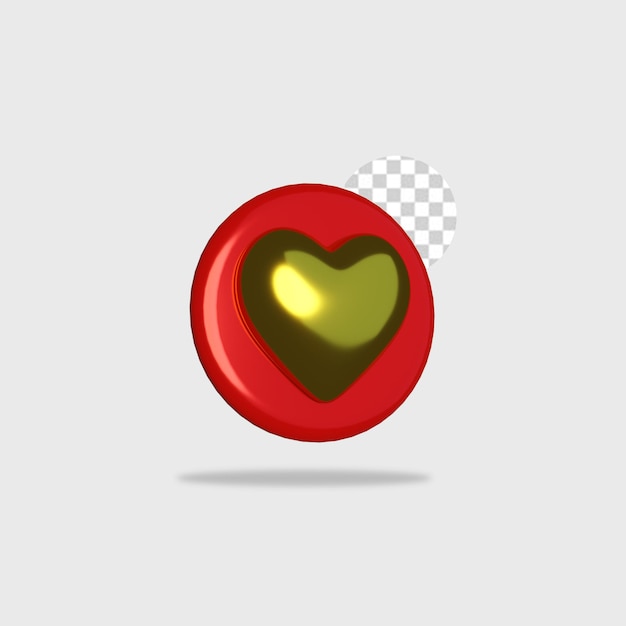 3d render icon love design