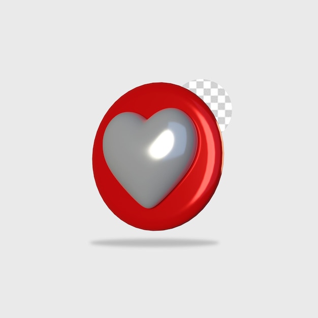 PSD 3d render icon love design