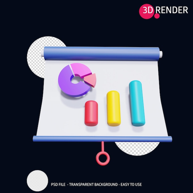 3D-Render-Icon-Präsentation 10