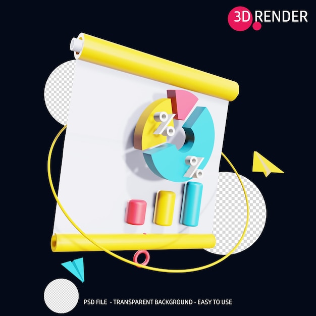 3D-Render-Icon-Präsentation 18