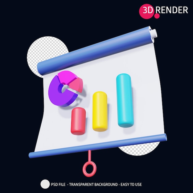 3D-Render-Icon-Präsentation 9