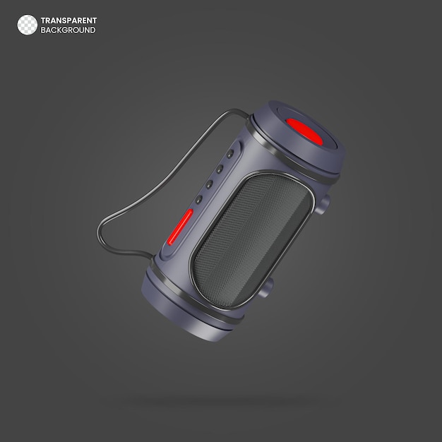 3d render icono de altavoz bluetooth portátil