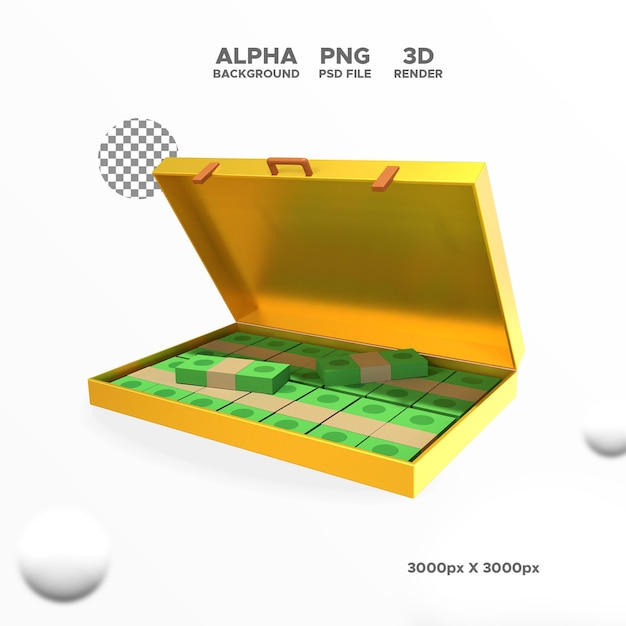 3d render icono de bolsa de dinero para diseño ilustración objeto aislado