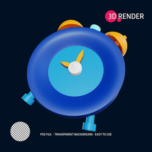 3d render icono despertador 5