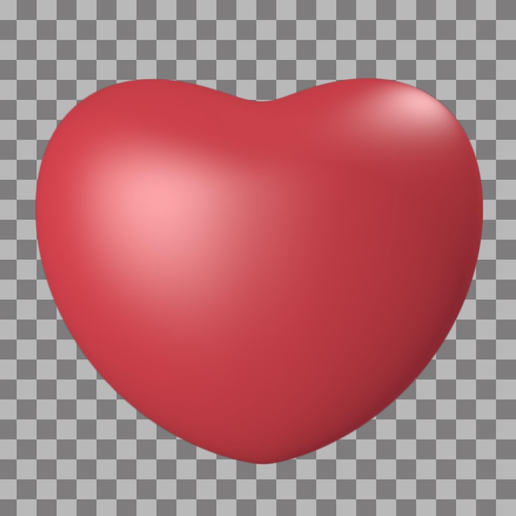PSD 3d render icono día de san valentín objeto rosa amor corazón