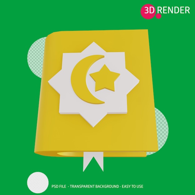 3d render icono qoran