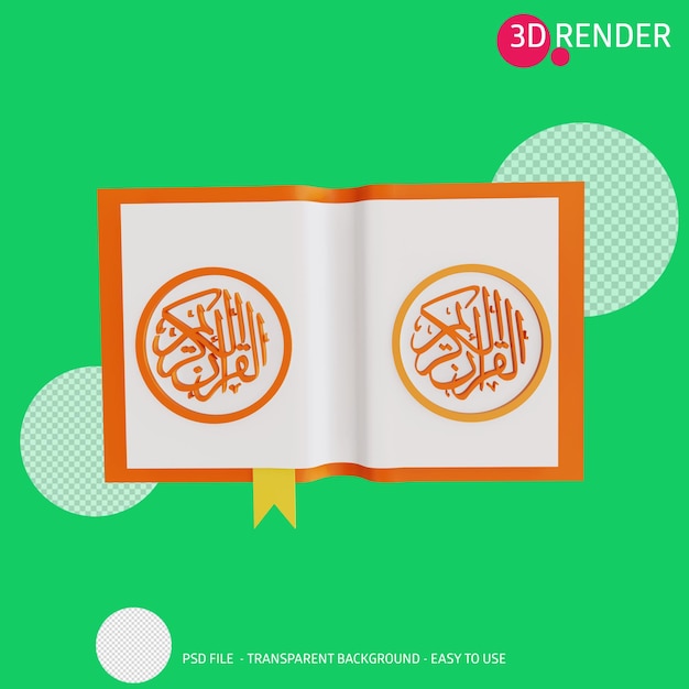 3d render icono qoran