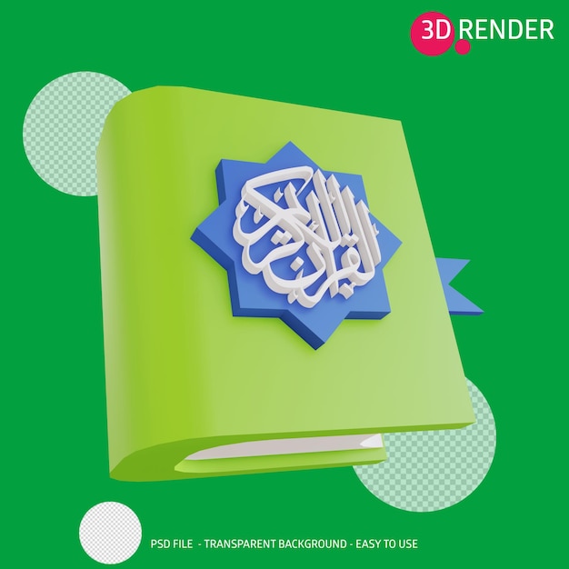 3d render icono qoran