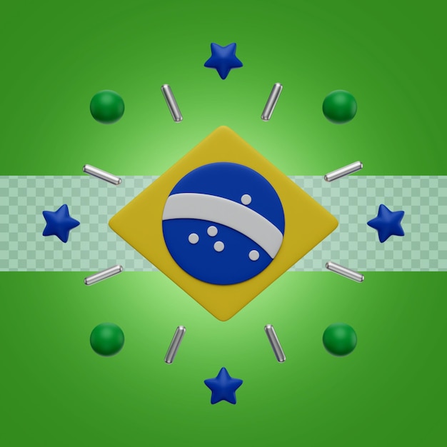 PSD 3d-render-illustration brasilianische dekoration