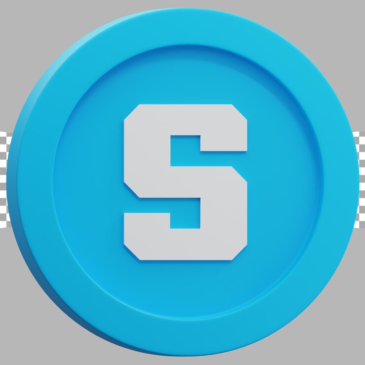 PSD 3d render illustration crypto logo sandbox