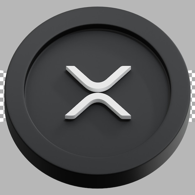 3D-Render-Illustration des Krypto-Logos xrp