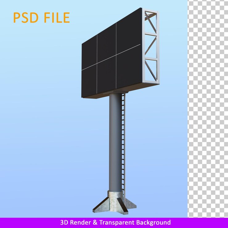 3d render illustration outdoor advertising display