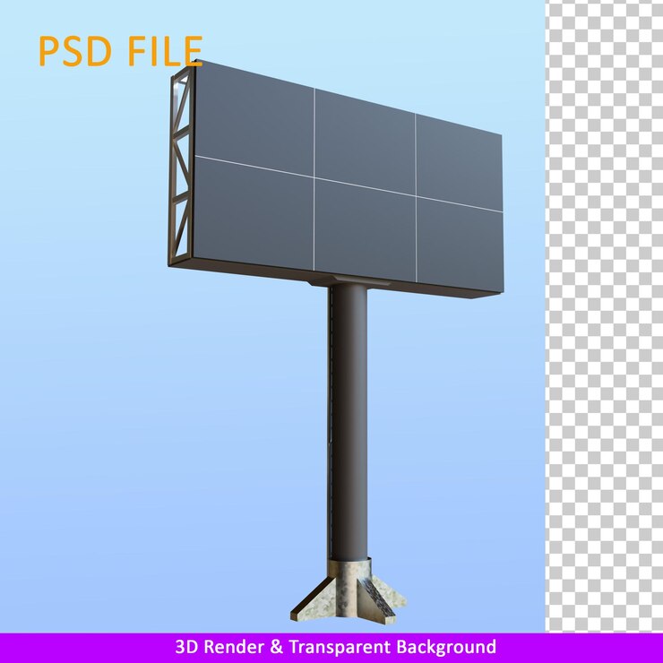 3d render illustration outdoor advertising display