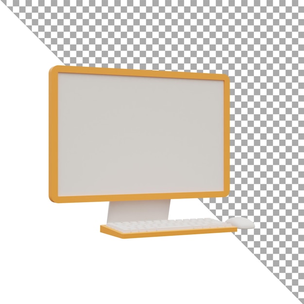 3D-Render-Illustration Symbol Computer