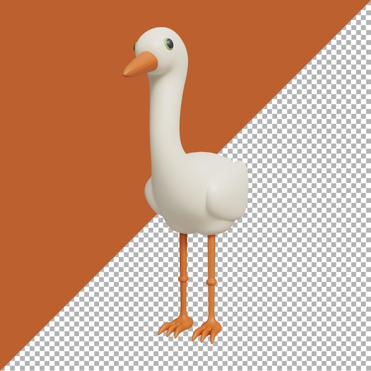 PSD 3d render illustrazione cartone animato animale