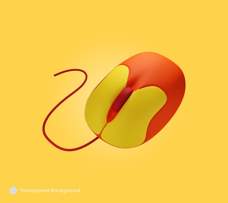PSD 3d render illustrazione tecnologia mouse per computer per lavoro