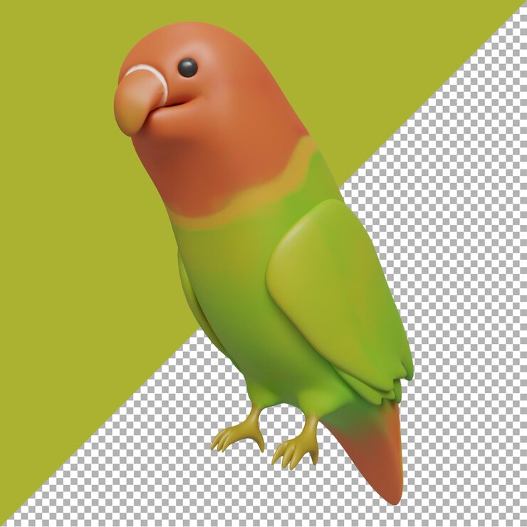 PSD 3d render ilustración animal dibujos animados
