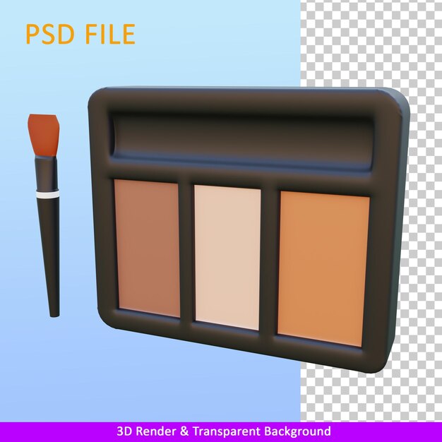 3D render ilustración ceja