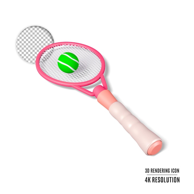 3d render ilustración tenis icono aislado