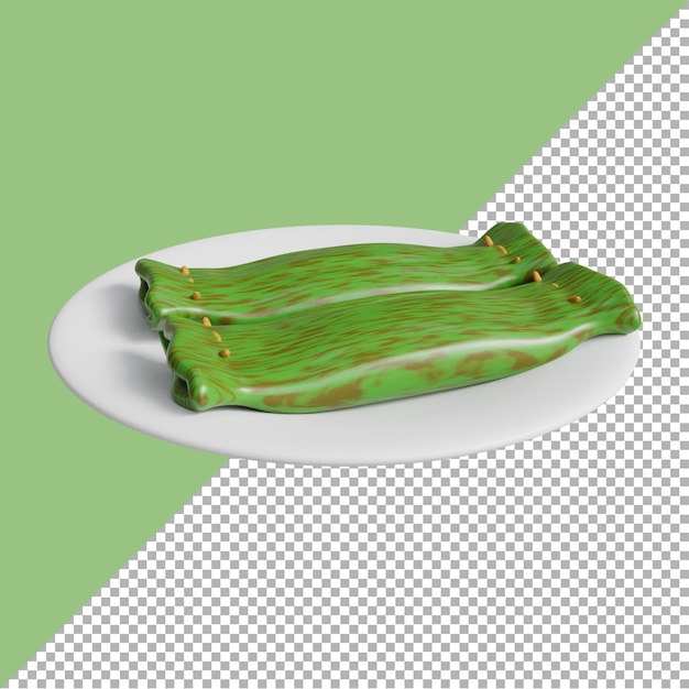 3D Render ilustración tofu pepes en estilo de dibujos animados