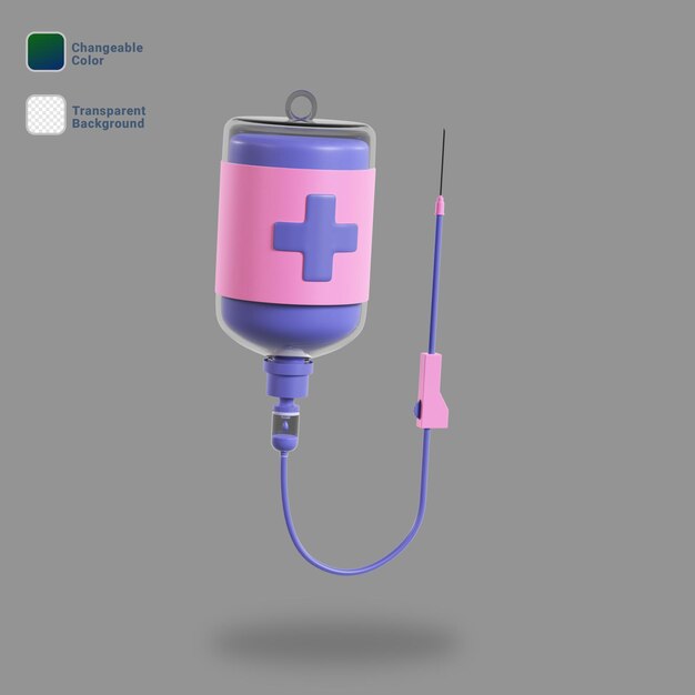 3d render infusion icon changeable color