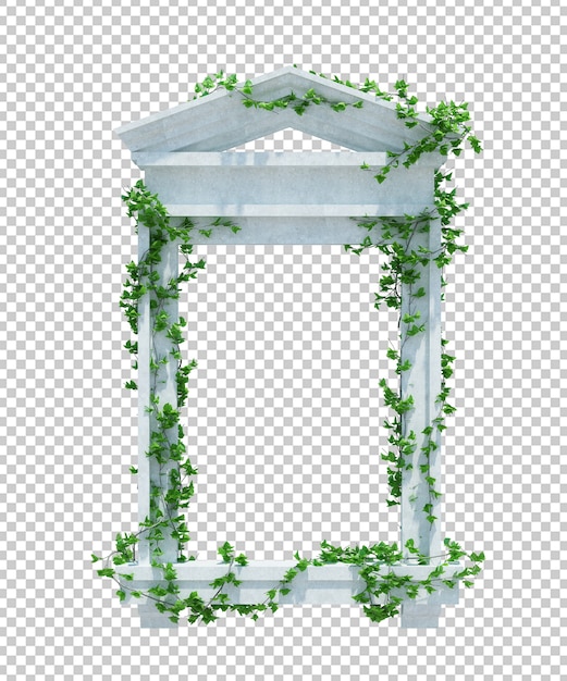PSD 3d render ivy plants isoladas