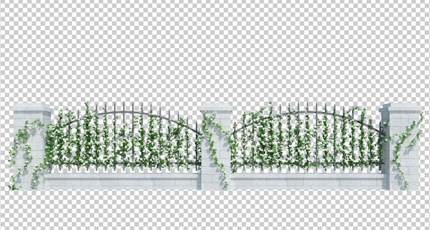 PSD 3d render ivy plants isoladas