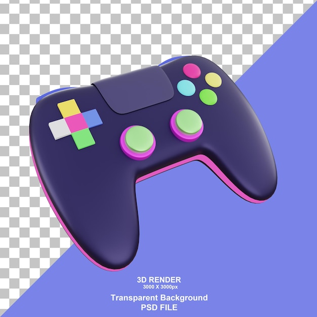 3D-Render-Joystick-Symbole