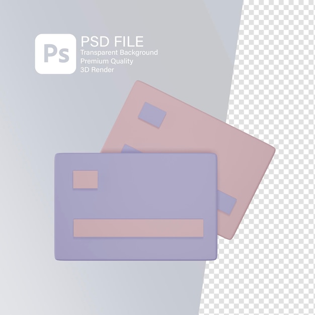 3D-Render-Kreditkarten