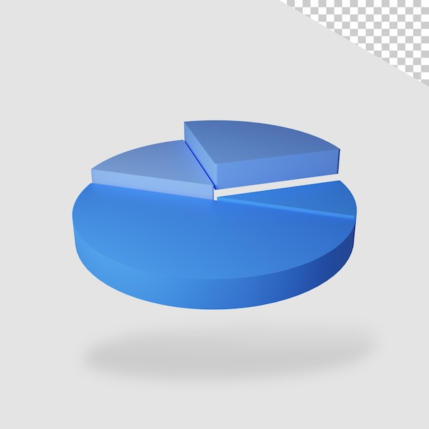 3D-Render Kreis Infografik isoliert